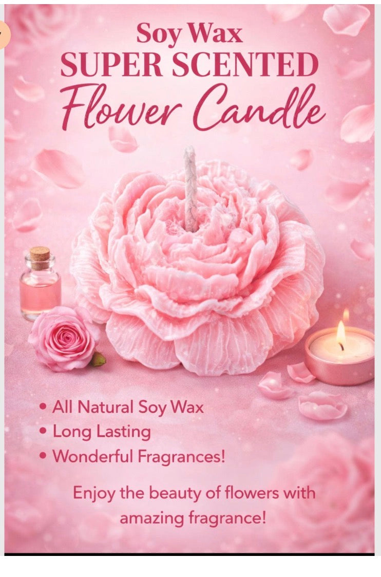 Soy Wax Flower Candle