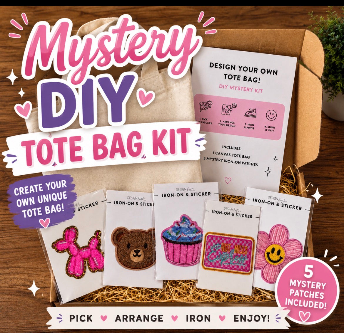 Mystery DIY Tote Bag Kit